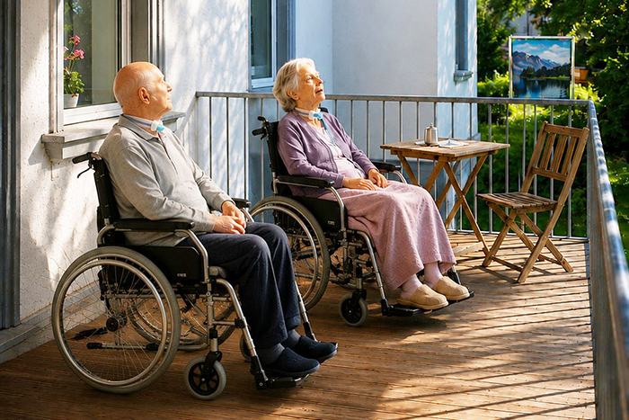 Terrasse der Intensiv-WG Am Schlosspark